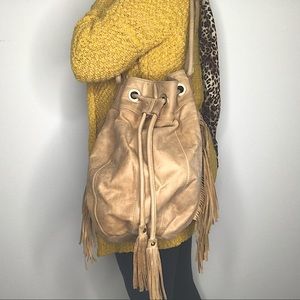 Clhei Buenos Aires Prado Aged Tan Leather Hobo Bag